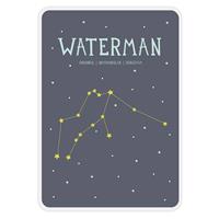 Milestone Poster Sterrenbeeld Waterman (Nl) A4-for