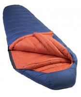 Lowland slaapzak Kibo 5 225 x 80 cm nylon/dons blauw/oranje