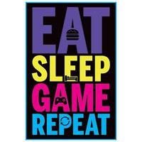 Pyramid Poster Eat Sleep Game Repeat Gaming 61x91,5cm