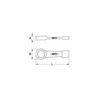 KSTOOLS KS Tools Schlag-Ringschlüssel, tief, 55 mm