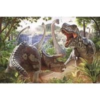 Poster Dinosauriers 61 X 91 Cm - Dinosaur Battle David Penfound - Dinosaurussen Posters - Wanddecoratie