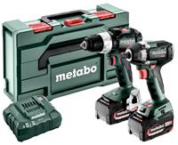 Metabo BSLBL+SSWLT300BL 685203000 Akku-Bohrschrauber, Akku-Schlagschrauber 18V 5.2Ah Li-Ion inkl. Ak