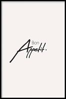 Walljar | Ingelijste poster Bon Appetit
