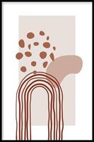 Walljar | Ingelijste poster Abstract Arch Shape