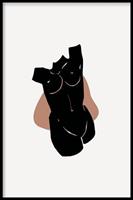 Walljar | Ingelijste poster Body Stamp