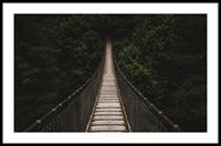 Walljar | Ingelijste poster Brug In Het Woud