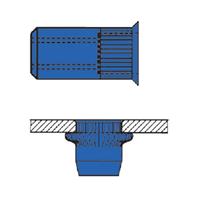 Gesipa 1433712 Blindklinkmoer - Gereduceerd verzonken - Gekarteld - ST - M5 - 7 x 12,5mm (500st)