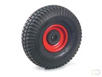 Fetra PU-geschuimd wiel 260 x 85 mm, Stalen velg - rood