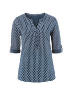 Your Look... for less! Shirt met 3/4-mouw donkerblauw geprint Größe