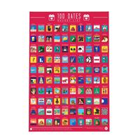 generiek Gift Republic Scratch Poster - 100 Dates Om Op Te Gaan