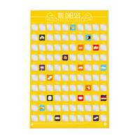 100 Cheeses Scratch Off Bucket List Poster