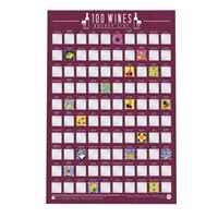 Gift Republic Kraskaart - 100 Wijnen