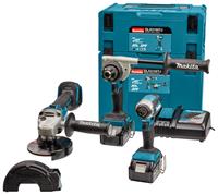 Makita DLX3155TJ 18 V Combiset boren, (slag)schroeven en slijpen | Mtools