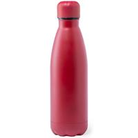 Bellatio RVS waterfles/drinkfles rood met schroefdop 790 ml -