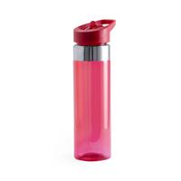 Bellatio Bidon/drinkfles/waterfles 650 ml rood van kunststof -