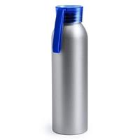Aluminium drinkfles/waterfles met blauwe dop 650 ml -