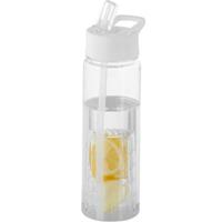 Witte drinkfles/waterfles met fruit infuser 740 ml -