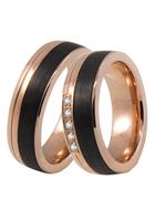 DOOSTI Trouwring SC-01-D, SC-01-H, SC-02-D, SC-02-H Made in Germany, naar keuze met of zonder zirkoon
