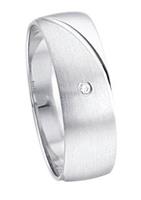 Firetti Trauring mit Gravur glanz, längs gebürstet, Diamantschnitt, in mehreren Breiten erhältlich, Made in Germany, wahlweise mit oder ohne Brillant