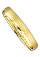 Firetti Trauring mit Gravur glanz, sandmatt, Diamantschnitt, 3,5 mm breit, Made in Germany, wahlweise mit oder ohne Brillant