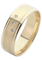 Firetti Trauring mit Gravur glanz, seidenmatt, Diamantschnitt, 6,0 mm breit, Made in Germany, wahlweise mit oder ohne Brillanten