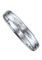 Firetti Trauring mit Gravur seidenmatt, Diamantschnitt, 3,0 mm breit, Made in Germany, wahlweise mit oder ohne Brillant
