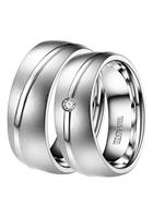 DOOSTI Trouwring ST-027-F2, ST-058-F, GLAMOUR Made in Germany - naar keuze met of zonder zirkoon