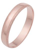 Firetti Trauring mit Gravur Mitte glanz, Glanzfräsung, seitlich mit Eismatt-Struktur, 4,0 mm breit, Made in Germany, wahlweise mit oder ohne Brillant