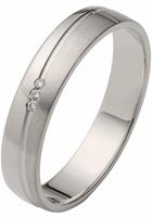 Firetti Trauring glanz, matt, Diamantschnitt, 4,0 mm breit, Made in Germany, wahlweise mit oder ohne Brillanten