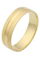 Firetti Trauring mit Gravur glanz, quer gebürstet, Diamantschnitt, 6,0 mm breit, Made in Germany, wahlweise mit oder ohne Brillant