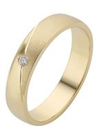 Firetti Trauring mit Gravur glanz, sandmatt, Diamantschnitt, 4,0 mm breit, Made in Germany, wahlweise mit oder ohne Brillant