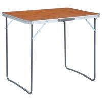 vidaXL Campingtafel inklapbaar met metalen frame 80x60 cm