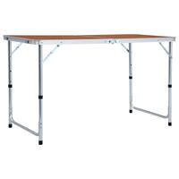 vidaXL Campingtafel inklapbaar 120x60 cm aluminium