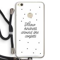 CaseCompany Confetti: Huawei Ascend P8 Lite (2017) Transparant Hoesje met koord
