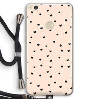 CaseCompany Kleine kattenkopjes: Huawei Ascend P8 Lite (2017) Transparant Hoesje met koord