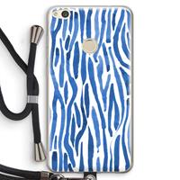 CaseCompany Blauwe nerven: Huawei Ascend P8 Lite (2017) Transparant Hoesje met koord