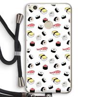 CaseCompany Sushi time: Huawei Ascend P8 Lite (2017) Transparant Hoesje met koord