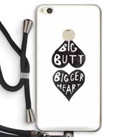 CaseCompany Big butt bigger heart: Huawei Ascend P8 Lite (2017) Transparant Hoesje met koord