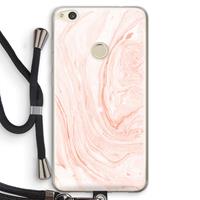 CaseCompany Peach bath: Huawei Ascend P8 Lite (2017) Transparant Hoesje met koord