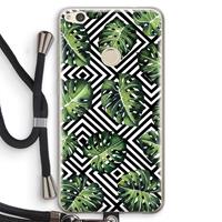 CaseCompany Geometrische jungle: Huawei Ascend P8 Lite (2017) Transparant Hoesje met koord