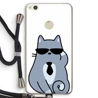 CaseCompany Cool cat: Huawei Ascend P8 Lite (2017) Transparant Hoesje met koord
