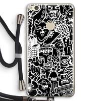 CaseCompany Vexx Black Mixtape: Huawei Ascend P8 Lite (2017) Transparant Hoesje met koord