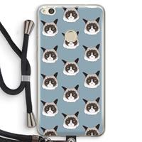 CaseCompany It's a Purrr Case: Huawei Ascend P8 Lite (2017) Transparant Hoesje met koord