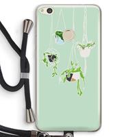 CaseCompany Hang In There: Huawei Ascend P8 Lite (2017) Transparant Hoesje met koord