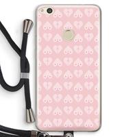 CaseCompany Ass 'n Titties: Huawei Ascend P8 Lite (2017) Transparant Hoesje met koord