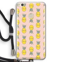 CaseCompany Ananas: Huawei Ascend P8 Lite (2017) Transparant Hoesje met koord