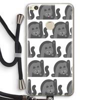 CaseCompany Cats: Huawei Ascend P8 Lite (2017) Transparant Hoesje met koord