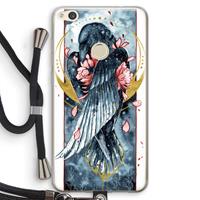 CaseCompany Golden Raven: Huawei Ascend P8 Lite (2017) Transparant Hoesje met koord