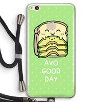 CaseCompany Avo Good Day: Huawei Ascend P8 Lite (2017) Transparant Hoesje met koord