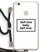 CaseCompany Self love: Huawei Ascend P8 Lite (2017) Transparant Hoesje met koord